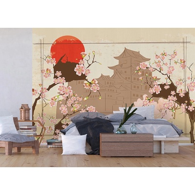 AG Design FTNXXL-1237 Vliesová fototapeta Japonská zahrada rozměry 360x270 cm