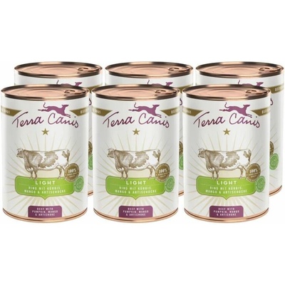 Terra Canis Light Beef with pumpkin mango & artichoke 6 x 400 g
