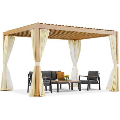 Garden Point Lagos Premium 3x4 Garden Point дървена свободностояща пергола за тераса - бяла (GAP1375)