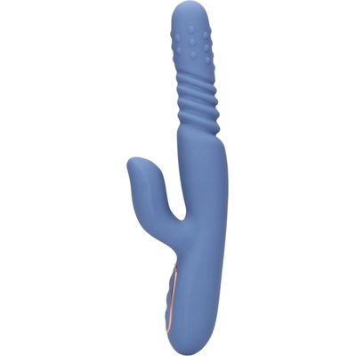 Loveline - затоплящ вибратор с тласък (син)