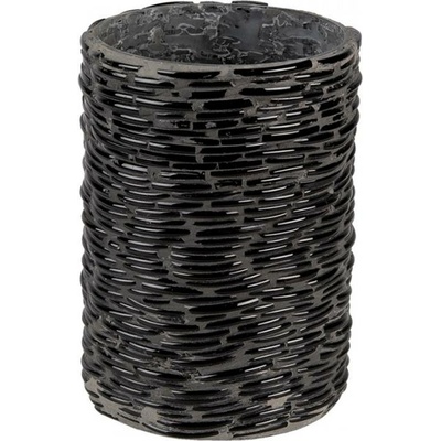 Černý skleněný svícen Black M – 10x15 cm