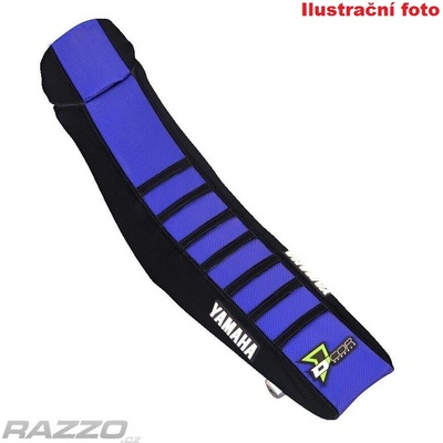 Potah sedla DCore Gripper Factory Seat Cover Yamaha YZ125 / YZ250 02-21 Black Blue Black Ribs