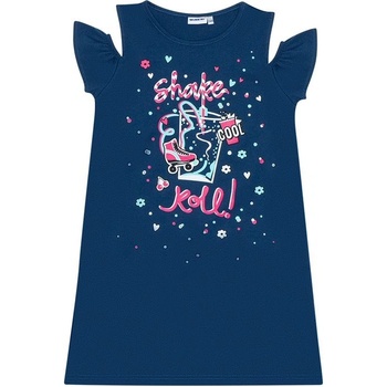 Winkiki dievčenské šaty WJG 01740-1 tmavo modrá