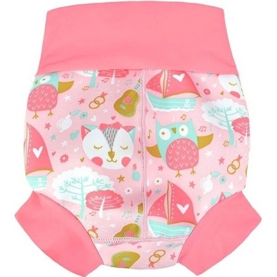 Kojenecké plavky SplashAbout New Happy Nappy sova a kočička – Zboží Dáma