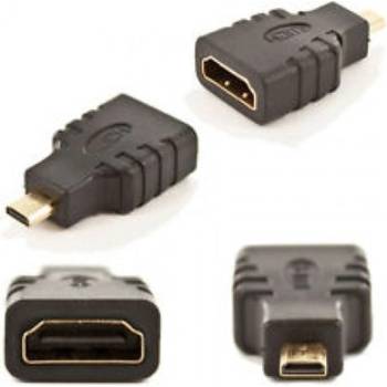 Image 1 of DeTech Преходник DeTech, от HDMI(ж) към Micro HDMI(м), черен (d17120)