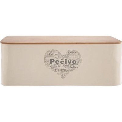 Orion Plechová plech dřevo 42 x 22,5 x 16 PEČIVO SRDCE - Orion – Zboží Dáma