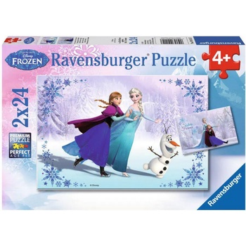 Ravensburger - Puzzle 2x24 Frozen: sestry na ľade - 40 - 99 piese