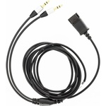 Tellur Кабел Tellur TLL416003, от QD към 2x 3.5mm жак(м), 2.2m, черен (TLL416003)