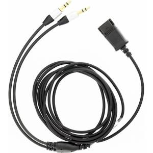 Tellur Кабел Tellur TLL416003, от QD към 2x 3.5mm жак(м), 2.2m, черен (TLL416003)
