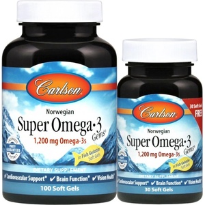 Carlson Labs Norwegian Super Omega-3 Gems 1200 mg [100+30 Гел капсули]