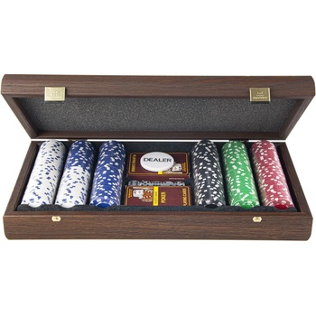 Manopoulos Комплект за покер Manopoulos - Тъмен орех