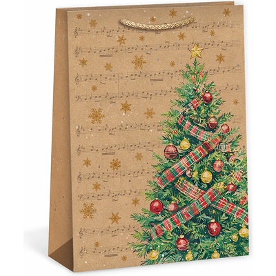 ARGUS Darčeková papierová taška (23.3 x 31.3 cm) - Stromček s girlandou 08540099