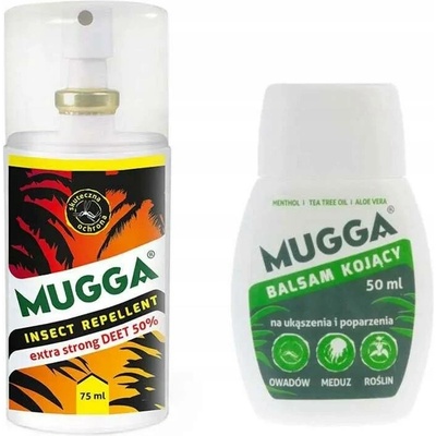 Mugga spray Deet 50 75 Ml proti komárům a hmyzu + Zklidňující balzám 50 ml