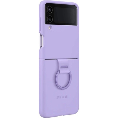 Samsung Silicone Cover Ring EF-PF721TVEGWW - оригинален силиконов кейс с пръстен против изпускане за Samsung Galaxy Flip 4 (лилав)