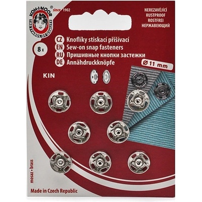 KIN Knoflíky stiskací patentky Ms průměr 11mm (vel. 3)