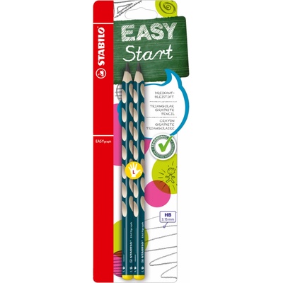 Stabilo Easygraph L HB petrolejová 2 ks Blister