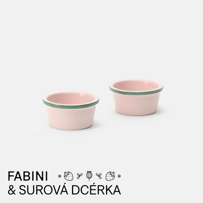 FABINI & Surová dcérka ø 10 cm 2 díly Kameninová sada forem růžová