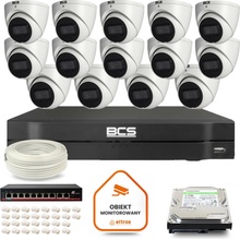 BCS Line IP Surveillance Kit 14x BCS-L-EIP14FSR3-AI1 DVR s 1TB HDD