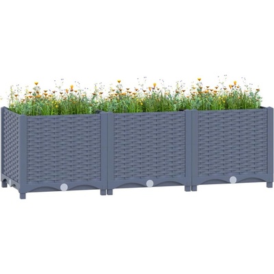 VidaXL Vyvýšený záhon 120 x 40 x 38 cm polypropylen