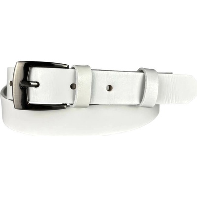 Penny Belts Dámský kožený opasek 2508-00 bílý