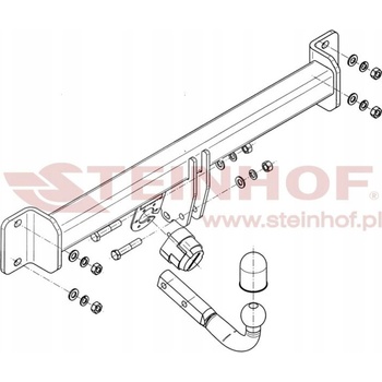ŤAŽNÝ HÁK BMW X3 E83 2004-2010 + MODUL 7 PIN