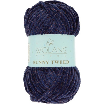 Wolans Bunny Tweed 28 atramentová s oranžovou