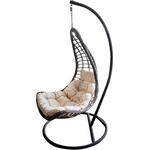 HORECANO Ратанова люлка СИВА, бежова възглавница, черна стойка 2001.006
