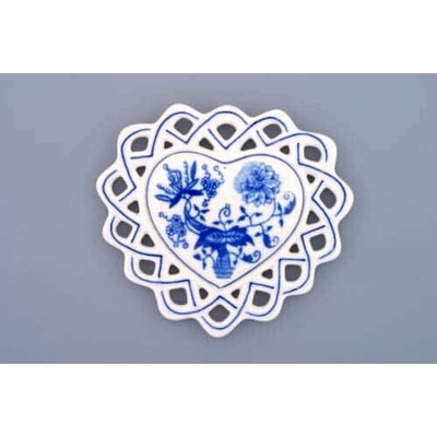 Crystal Bohemia Cibulák – Vianočná ozdoba – srdiečko 10 cm – originál cibuľový porcelán 1. akosť