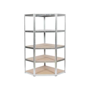 Carmen Ъглов метален стелаж Carmen CR-1019 - 180x90x45 см, до 275 кг на рафт - цинк