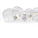 Vianočné osvetlenie Solight sada LED vianočných gulí s hviezdami veľ. 8cm 6ks 30LED časovač tester 3xAA USB