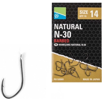 Preston Natural N-30 Hooks veľ.14 15 ks