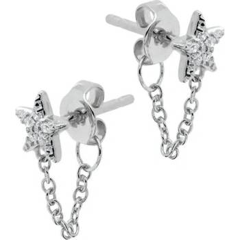 DELIS Сребърни обеци, jw1034, модел звезда, родиево покритие (jw1034)