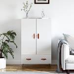vidaXL Висок шкаф, бял гланц, 69, 5x31x115 см, инженерно дърво (828206)