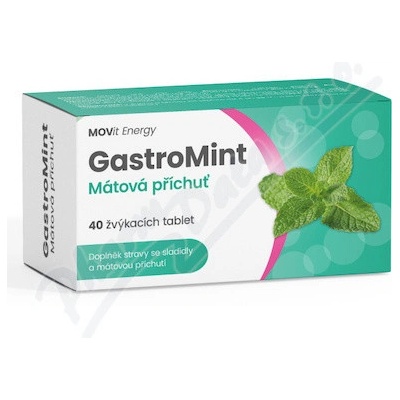 MOVit GastroMint máta 40 žvýkacích tablet