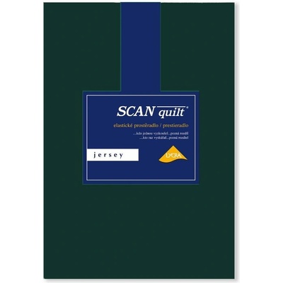 SCANquilt napínací prostěradlo jersey Elastic lycra tmavě zelené 180x200x30