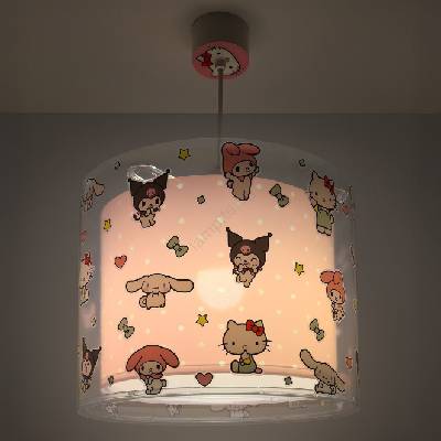 41252 - Детски полилей HELLO KITTY&FRIENDS 1xE27/15W/230V розов (PI628)