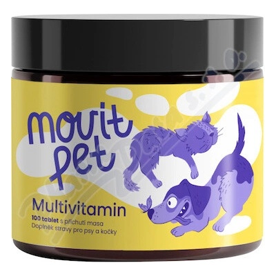 MOVit PET Multivitamin s příchutí masa 100 tbl