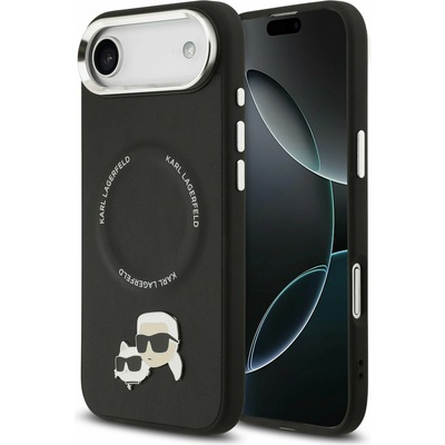KARL LAGERFELD PU Karl and Choupette Heads Pins MagSafe Задна Корица за iPhone Air Black Karl Lagerfeld | Cheren | МЪЖЕ | UNI