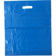 LDPE taška s průhmatem 45x38x5 modrá