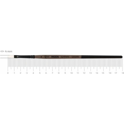 Syntetický oválny štetec ROSA MOON 1203FR - č. 4