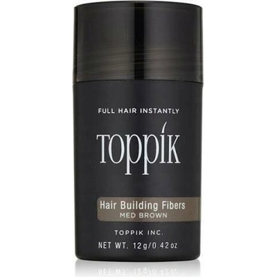 Toppik Hair Building Fibers Středně Zahušťovací vlákna na vlasy a vousy Hnědá 27 g