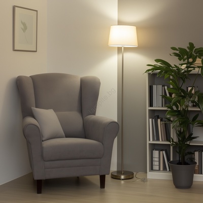 Brilagi - LED подова лампа CERIA 1xE27/40W/230V Ø 30 см бежова/матов хром (BG2917)