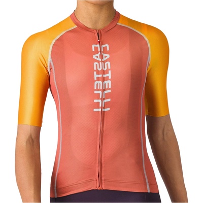 Castelli Дамска фланелка с къс ръкав за колоездене Castelli Women's Unlimited 2 Jersey Cycling jersey - Paprika / Vivid Orange-Winter Sk (156-2749-0313)