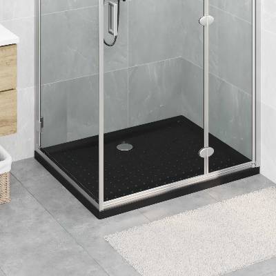 vidaXL Основен трей за душ с точки 100 x 80 x 4 см ABS Черно (42033512)