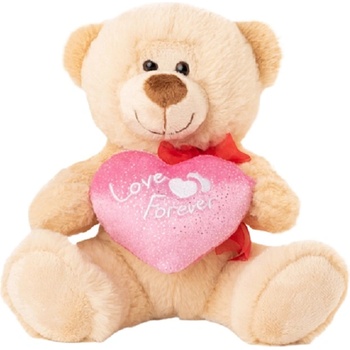 Амек Тойс Плюшена играчка Амек Тойс - Мече със сърце, бежово, 20 сm (030114-1)