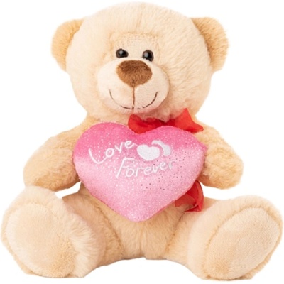 Амек Тойс Плюшена играчка Амек Тойс - Мече със сърце, бежово, 20 сm (030114-1)