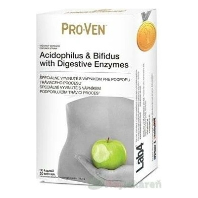 Pro-Ven Acidophilus & Bifidus with Digestive Enzymes 30 kapslí