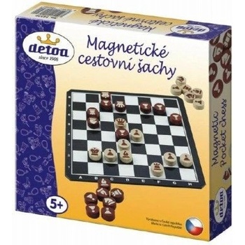 Magnetické cestovní šachy dřevo v krabici 20x20x4cm