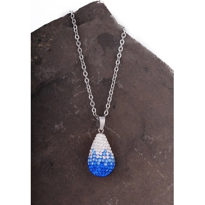 Prosperk Řetízek ocelový s přívěskem slza Swarovski S2048
