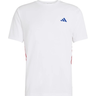 adidas Мъжка спортна тениска adidas WE Base 3-Stripes Tee Sport shirt - White / Better Scarlet - размер M (216-8714-0712)